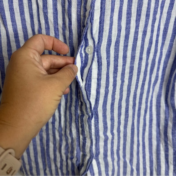 Rails Sydney Boracay Stripe Button Down Shirt Medium linen blend - Picture 8 of 12
